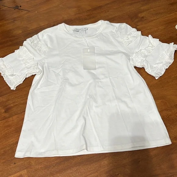Endless Rose White Ruffle Sleeve Shirt - Picture 2 of 8